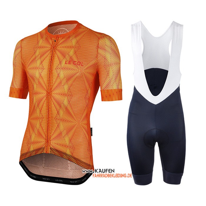 Le Col Kurzarmtrikot 2020 und Kurze Tragerhose Orange